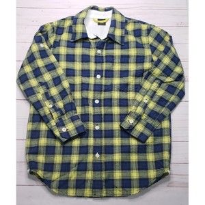 Gap Kids Blue/Yellow button up Boys Small 6/7